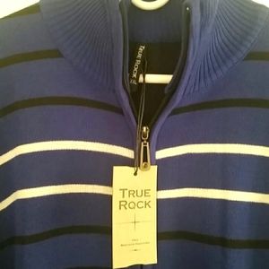 True Rock Mock-Neck Zip Front Sweater XXL